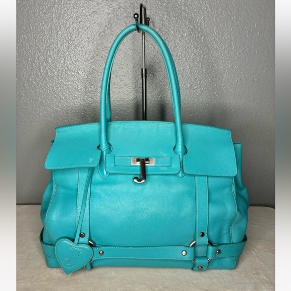 JUICY COUTURE XL VINTAGE TIFFANY BLUE BAG Extremely Rare - Picture 2 of 9